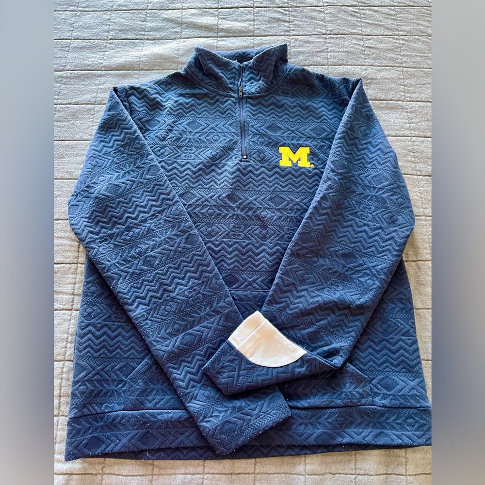 Michigan Wolverines Quarter Zip Sweatshirt